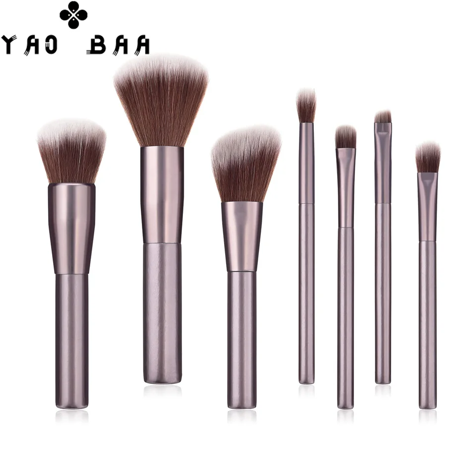 Yao BaaMakeup набор кистей 7 шт./лот тени для век Смешивание Подводка глаз ресниц бровей