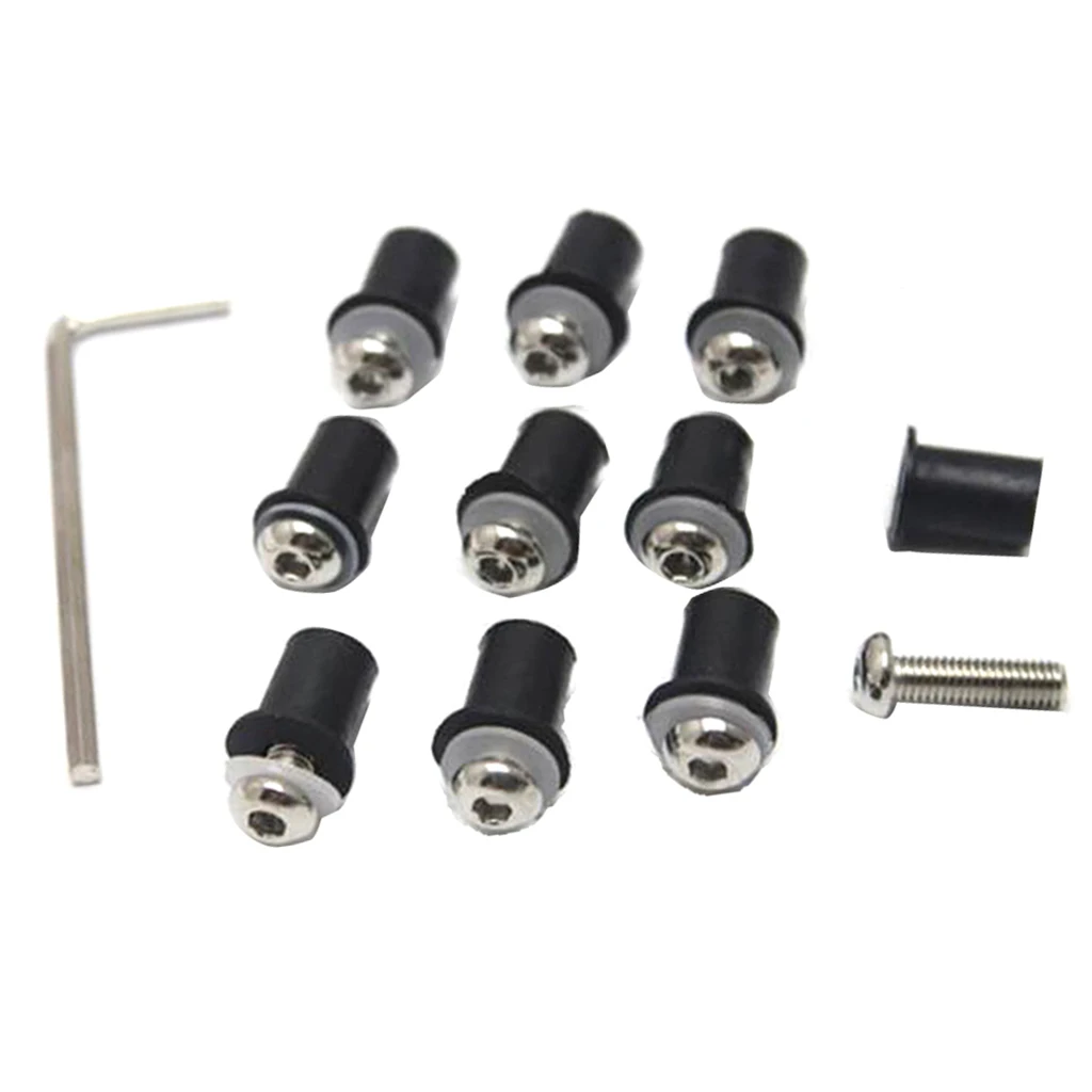 10x обтекатель ветровой экран Болт Комплект лобового стекла монтажный мотоцикл 4