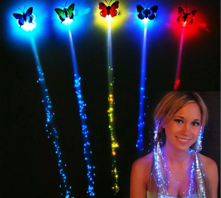 NEW 5 pc LED flashing for hair braid glowing Fluorescent Hairpin ornament girls toys New Year's | Игрушки и хобби