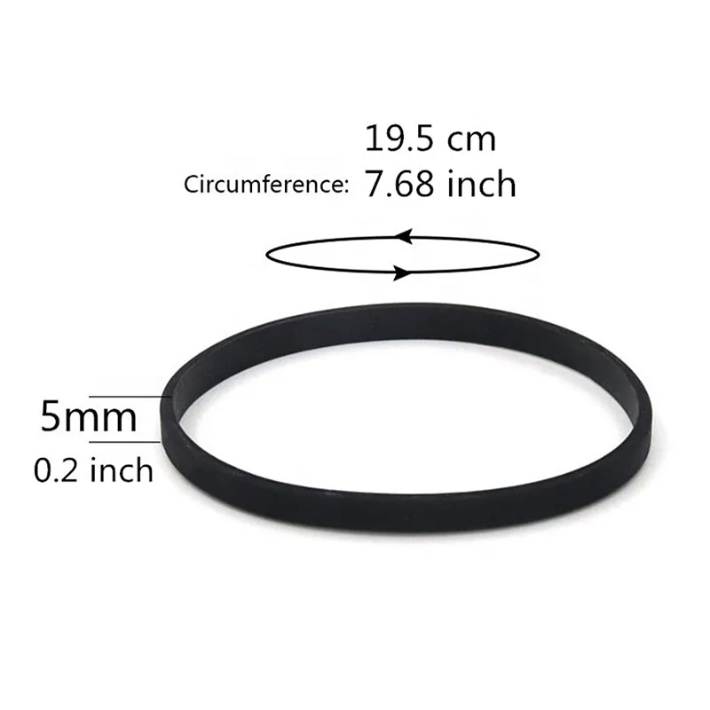 100 шт. 5 мм мужские и женские модные резиновые браслеты карамельных цветов