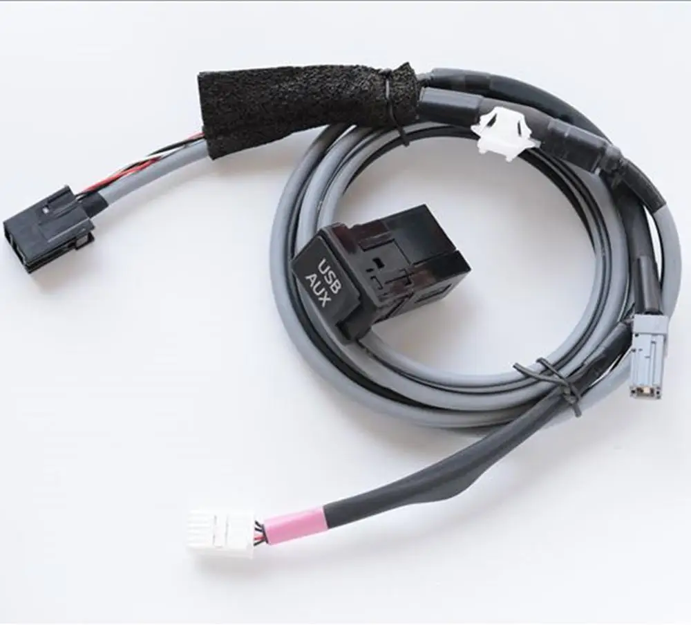 Интерфейсный переключатель USB AUX адаптер с 5 контактами комплект кабелей для Toyota