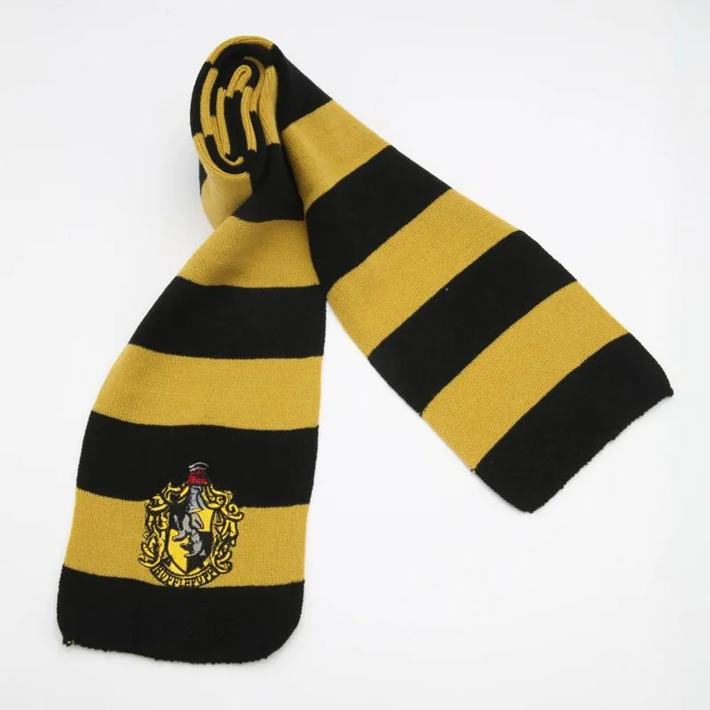 Гарри Поттер Мантия волшебника плащ с галстуком шарф палочка очки Ravenclaw Гриффиндор Hufflepuff Слизерин Поттер Гермиона халат подарок на Хэллоуин - Цвет: Hufflepuff SCARF