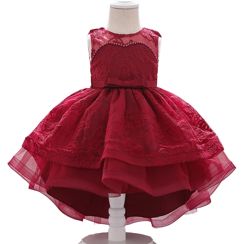 Кружевное летнее платье для девочек вечерние платья новорожденных принцесс с
