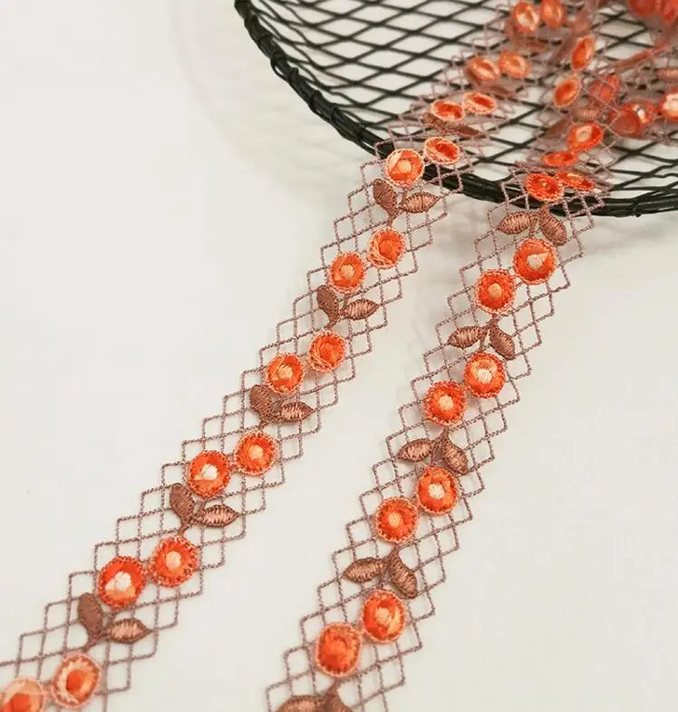 Бесплатная доставка Высокое качество 3 метра розовый черный цветок кружевная