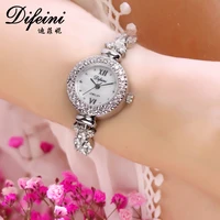 high qualtiy elegant luxury brand zircon element leaf crystal bracelet watch for party fashion jewelry with wristwatch wholesale