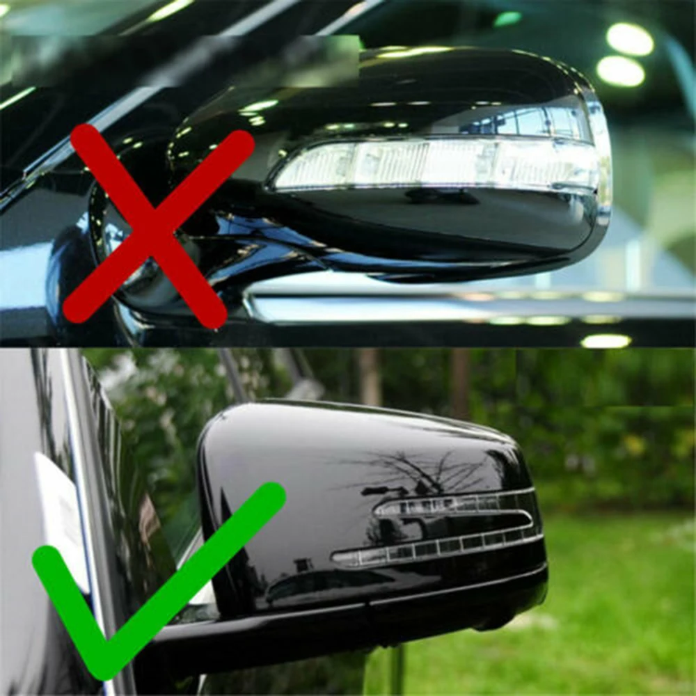 1 пара L/R крышка зеркала заднего вида с светодиодными поворотниками Для Mercedes-Benz