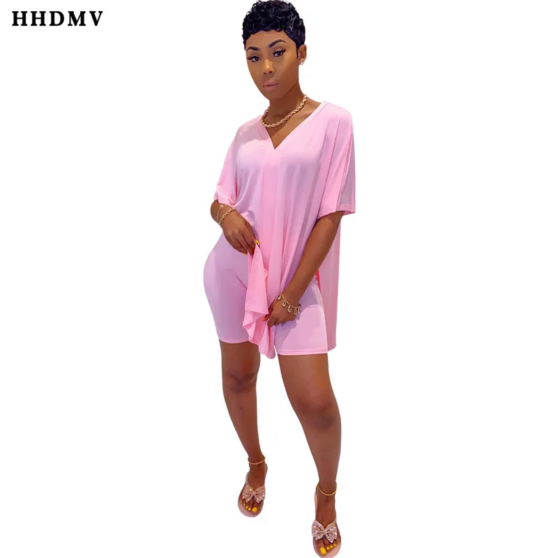 HHDMV 2020 новые летние уличный стиль хип хоп устанавливает короткораструбное V-Neck