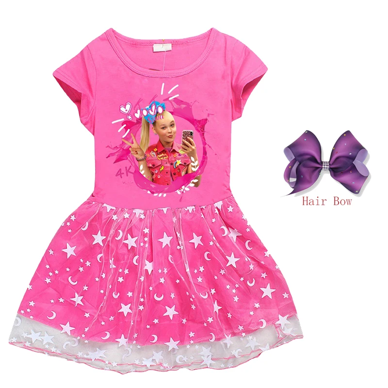 

Youtube Baby Girls Jojo SIwa pattern Dress For Girls Vestidos Dress Children Clothing Pretty Casual Summer Dress Kids Clothing