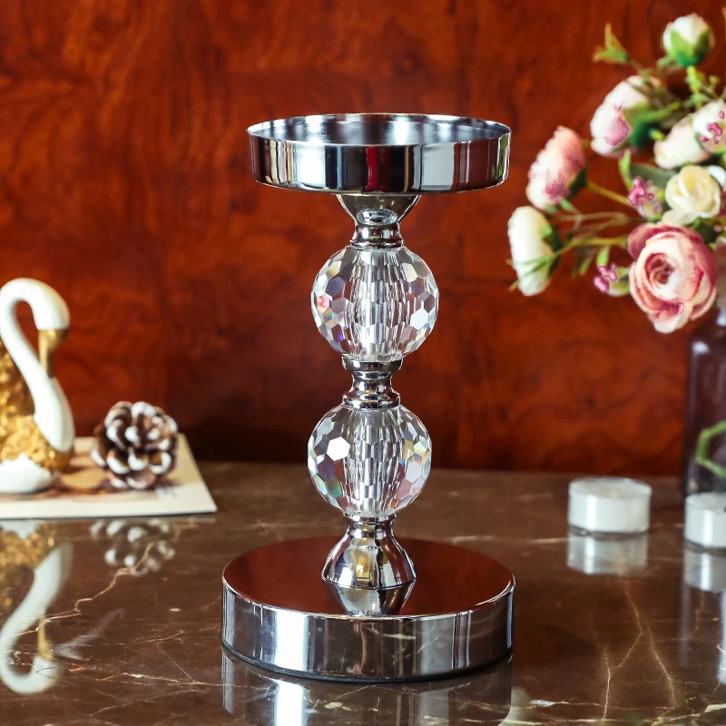 Комплект из 2 предметов с украшением в виде кристаллов подсвечник для свечи