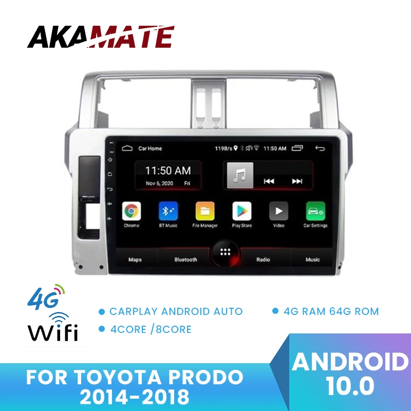 Автомобильный мультимедийный видеоплеер Android 10 1 0 дюймов GPS Bluetooth FM-радио