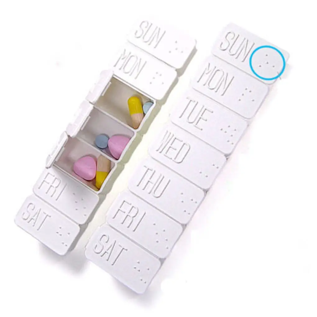 

Travel Pill Box Holder Weekly Medicine Storage Organizer Container Drug Tablet Dispenser Independent Lattice Plastic Pill Case