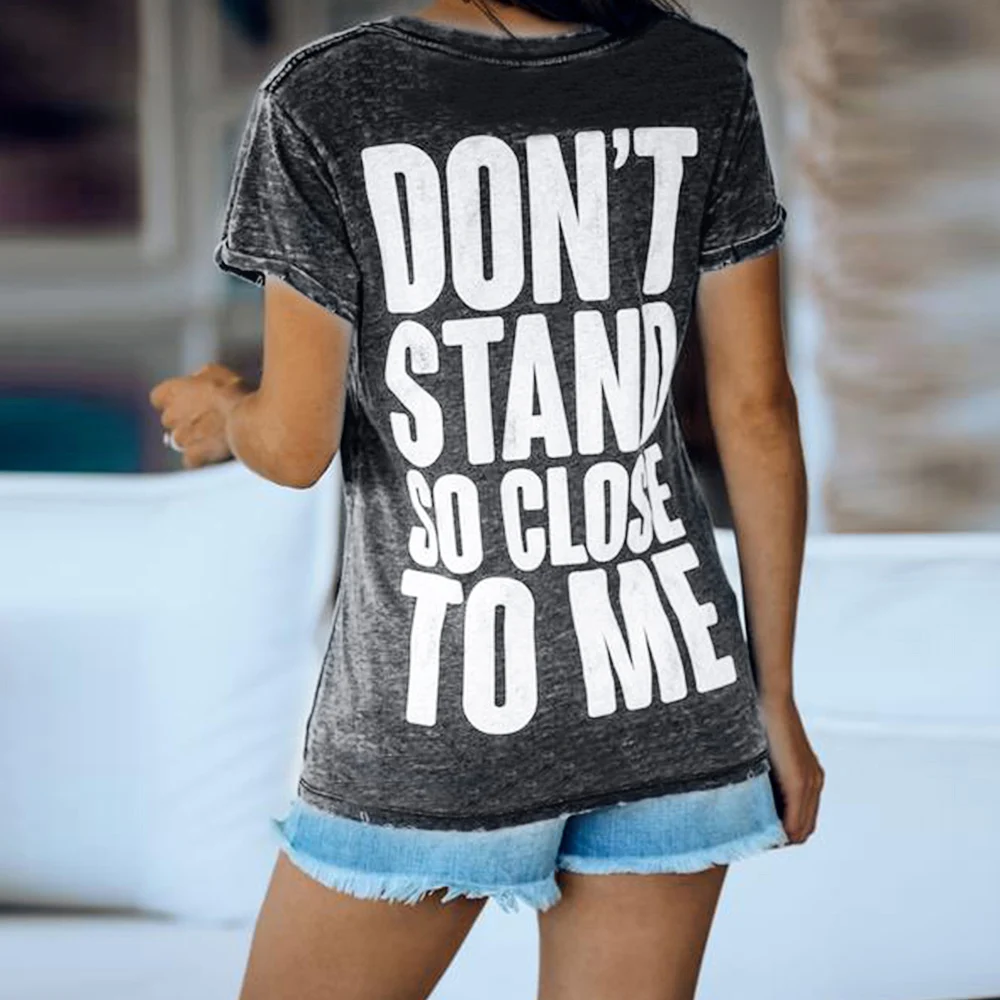 Женская футболка с буквенным принтом в стиле Харадзюку забавные Дизайнерские