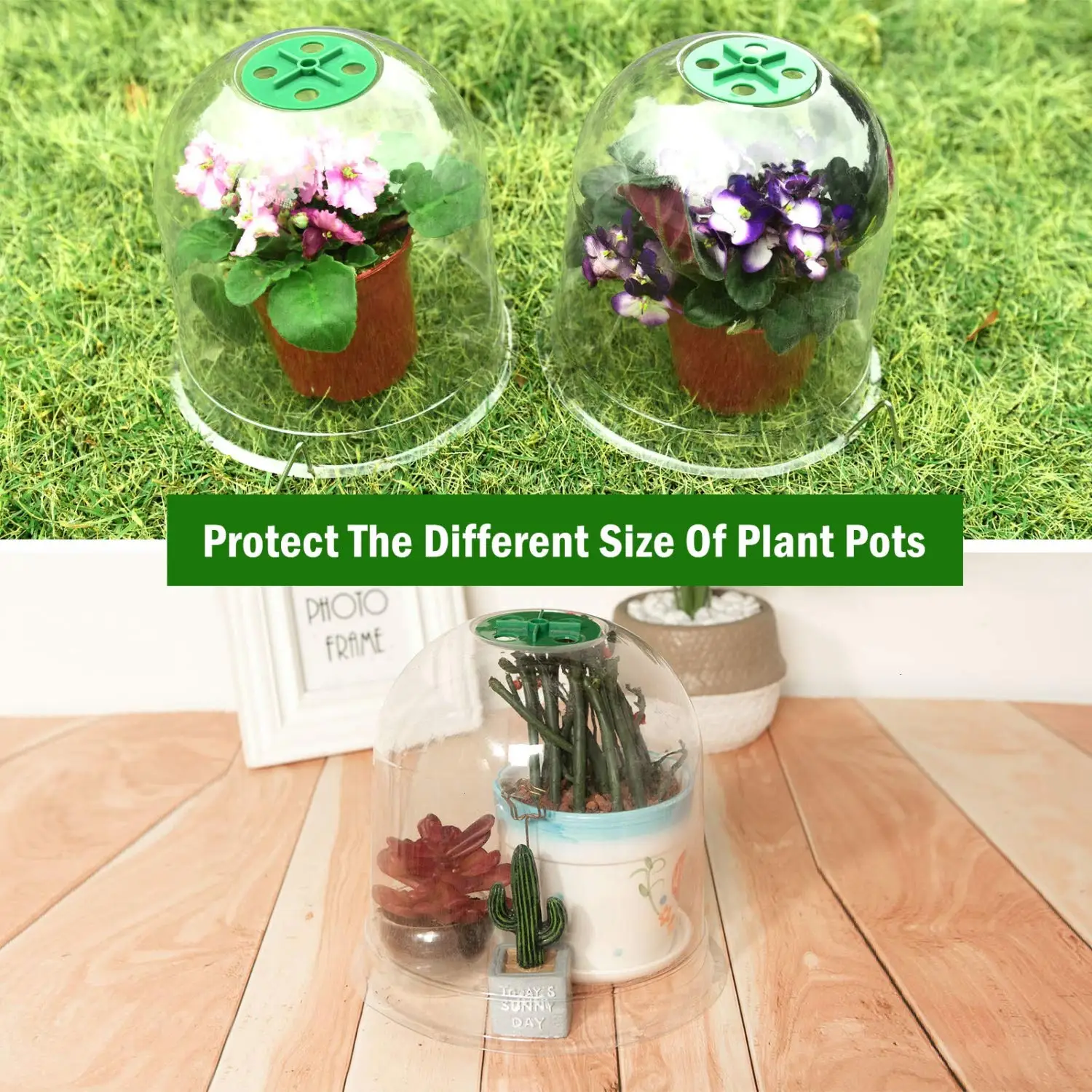 Многоразовые Пластик Парниковый Сад шляпы колокол в форме купола завод занимает