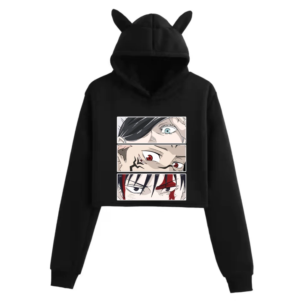 

Популярная аниме худи juютсу Kaisen, модные пуловеры, топы, Женский свитшот с милым принтом