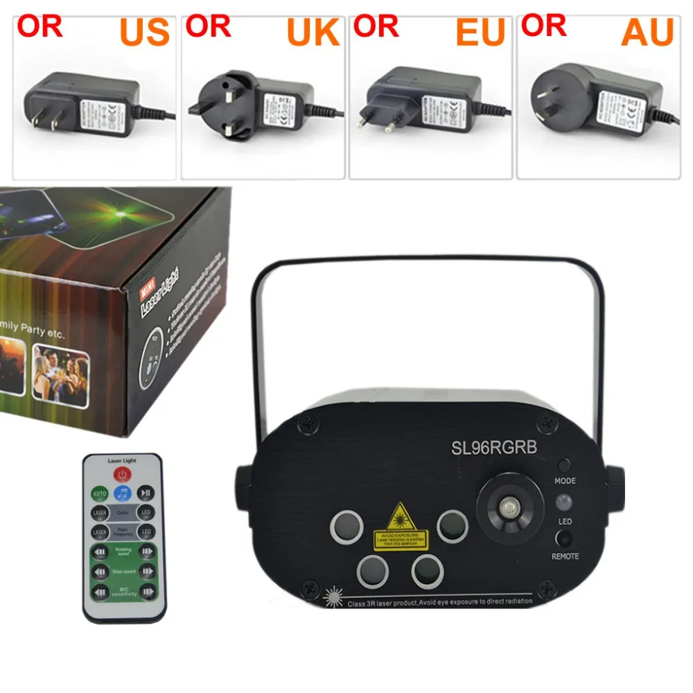 Лазерный проектор 96 Gobos с автоматической регулировкой звука LED лампы для диджея