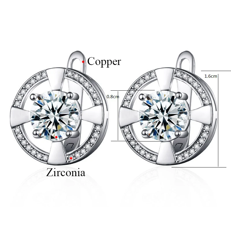 Необычный дизайн полые круглые серьги гвоздики для ушей из золота с маленьким