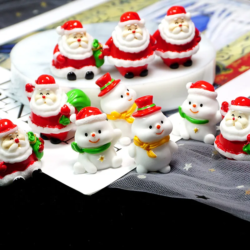 

Simulation Cream Glue Gel Christmas doll accessories DIY PhoneCase Crystal Snowman Resin Glue Table Stents Christmas Decoration