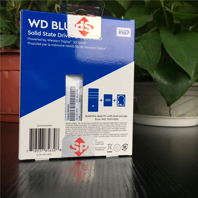 Western Digital WD blue ssd 3D NAND Внутренний твердотельный SSD жесткий диск 250 ГБ/500 Гб/1 ТБ SATA 3,0 6 ГБ/сек. 2,5 ''для ПК компьютера