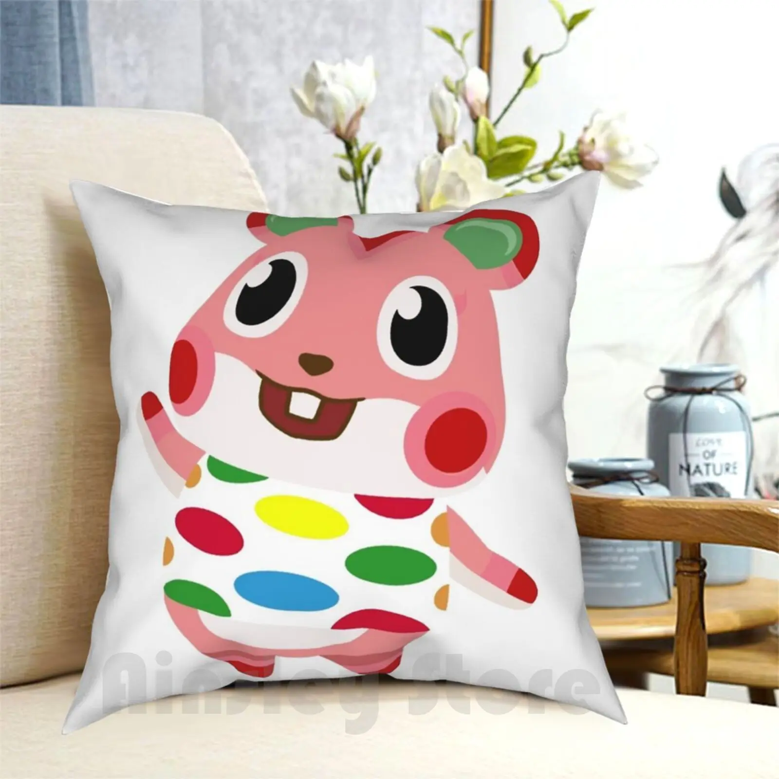 

-Чехол с подушкой в виде животного, домашний мягкий чехол с рисунком, животное Acnh, новые горизонты, животное с новыми листьями, Дикий мир