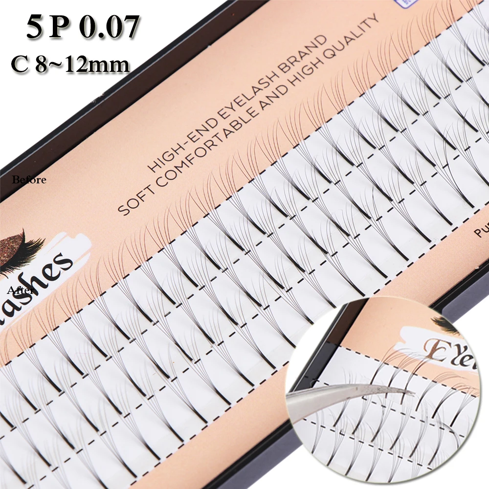 5D русские готовые объемные веера накладные ресницы из искусственной норки