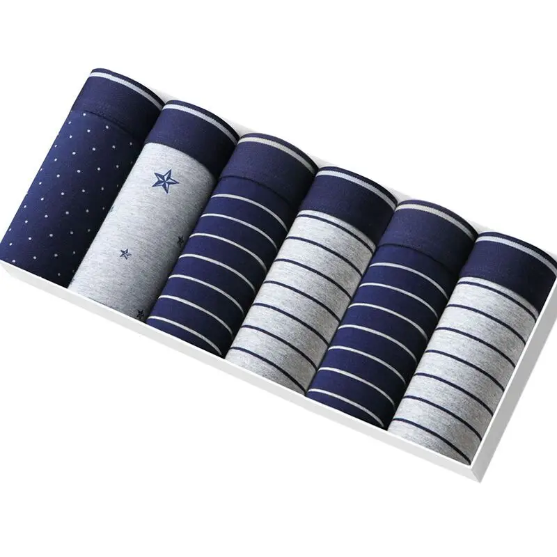 Боксеры Мужское нижнее белье из модала 6 шт/партия Мужские боксерские шорты