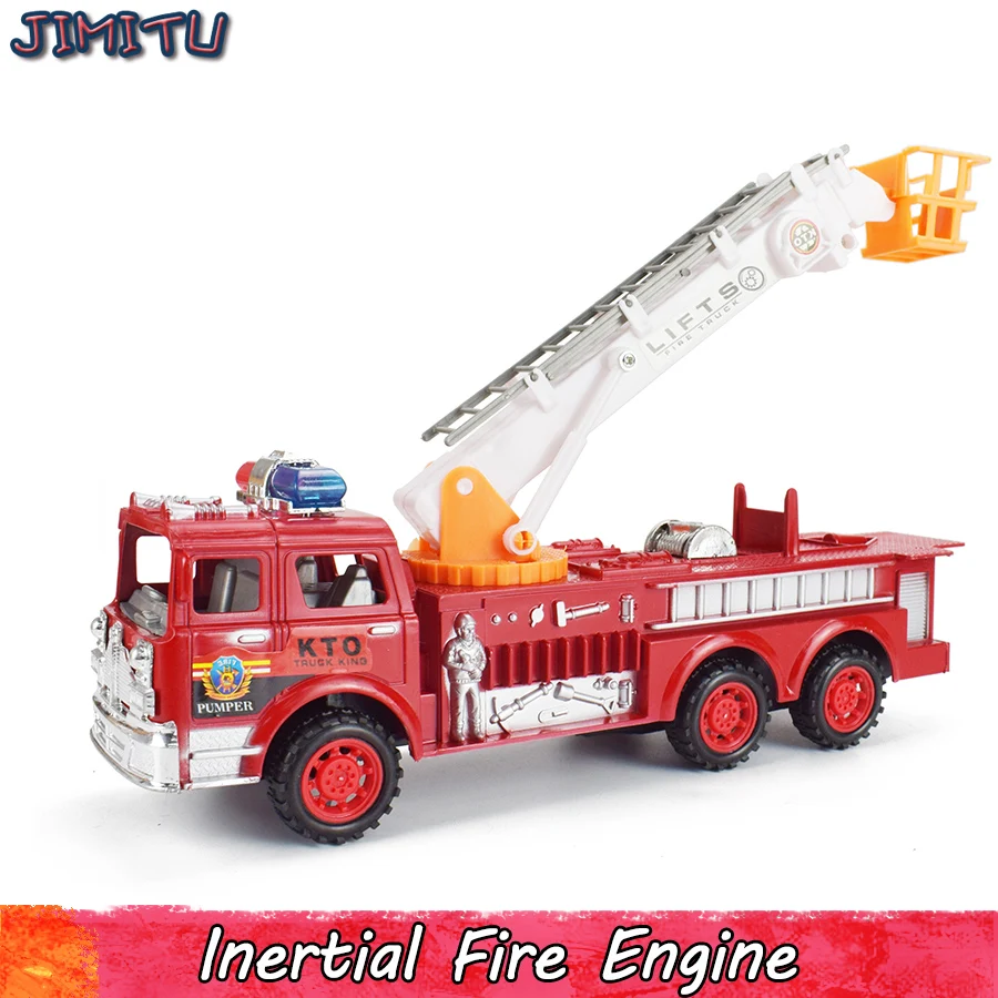 Инерционная модель пожарного грузовика игрушка для детей моделирование