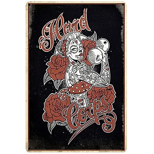

Free Pintree Original Retro Design Beauty Fitness Rose Tin Metal Signs Wall Art | Thick Tinplate Print Poster Wall Decoration fo
