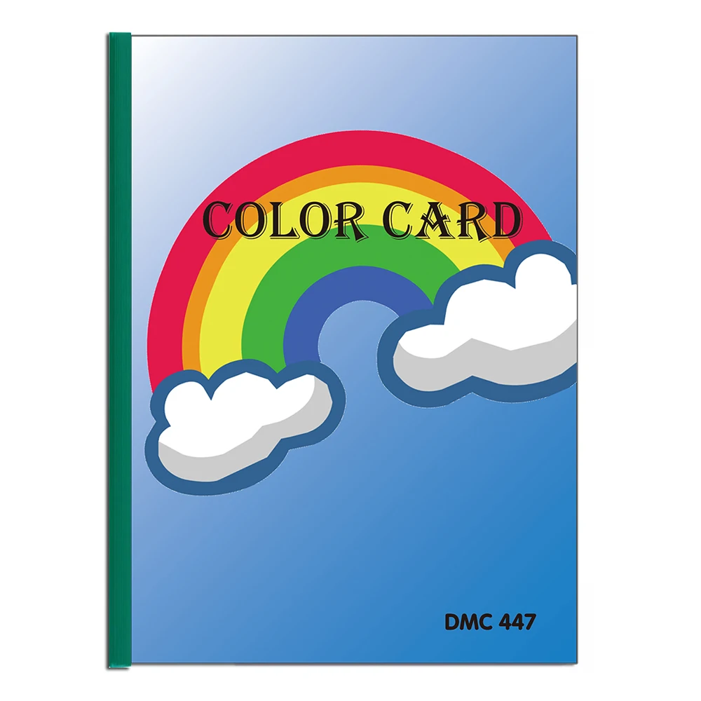 Folder color card Алмазная живопись полный спектр 447 DMC Алмазная цветная карта Стразы идентификационная карта квадратная/круглая Алмазная - Цвет: Folder color card