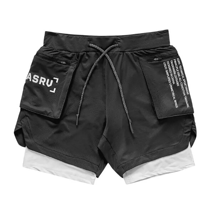

2021 Camo Running Shorts Men 2 In 1 Double-deck Quick Dry GYMS Sport Shorts Fitness Jogging Workout Shorts Men Sports Pants
