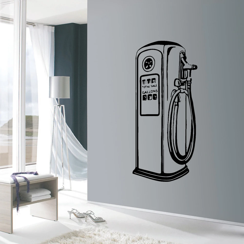

Gas Station Wall Stickers For Gas Station Living Room Home Decor Art Decals Mural Bedroom Sticker Vinyl Wallpaper ph817