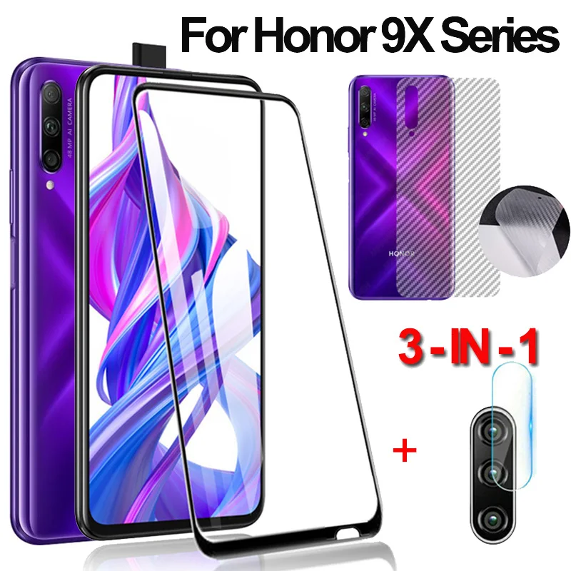 9D дисплей защитное стекло для honor 9x x9 glass 9 x Премиум задняя пленка + Защитная камеры