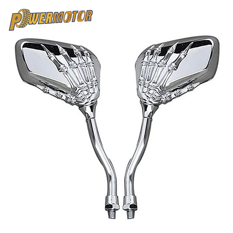 Универсальные высококачественные мотоциклетные зеркала заднего вида с черепом