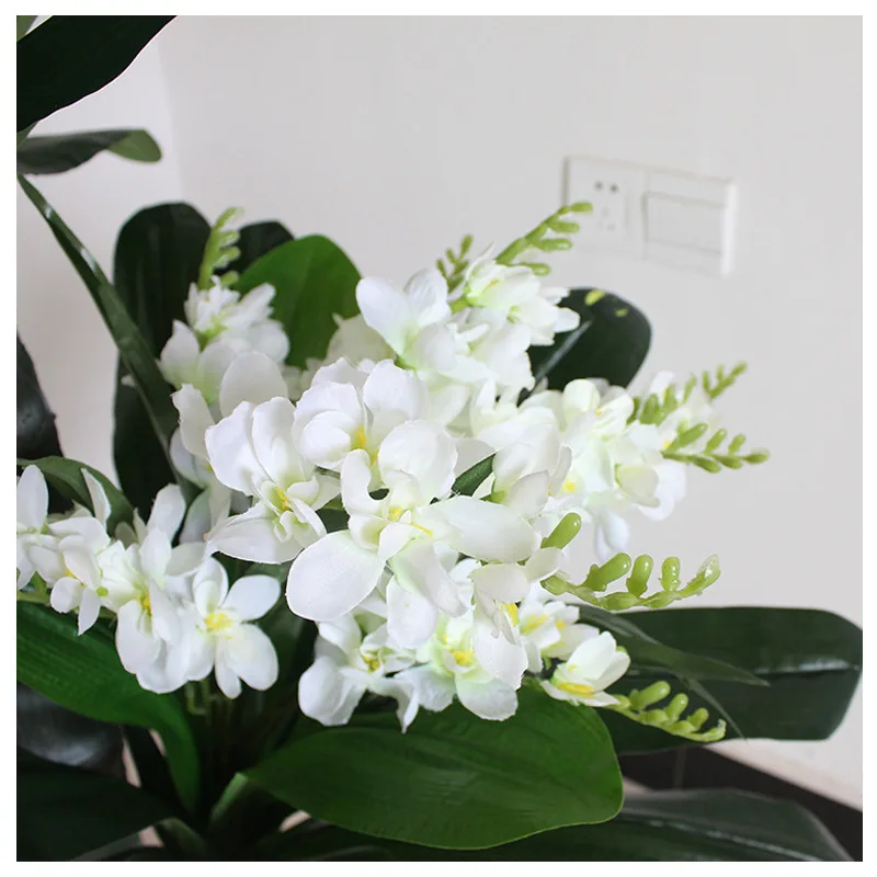 Искусственные цветы 150 см Снежная Орхидея cymbidium искусственные растения для дома