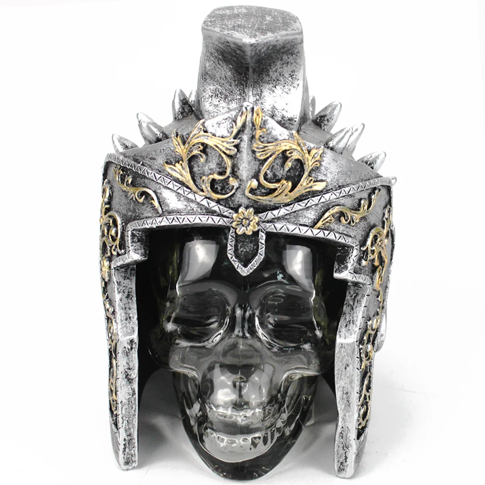 Череп с римским шлем гладиатора кристаллами голова водки череп креативные