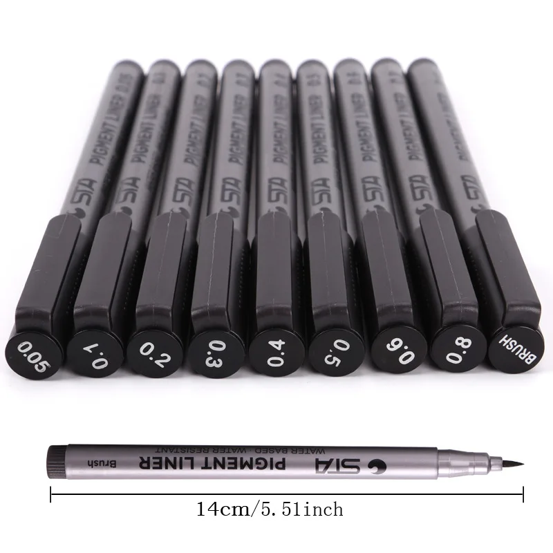 STA pen ручка для рисования волоконных игл тонкая эскизов дизайнеров архитекторов