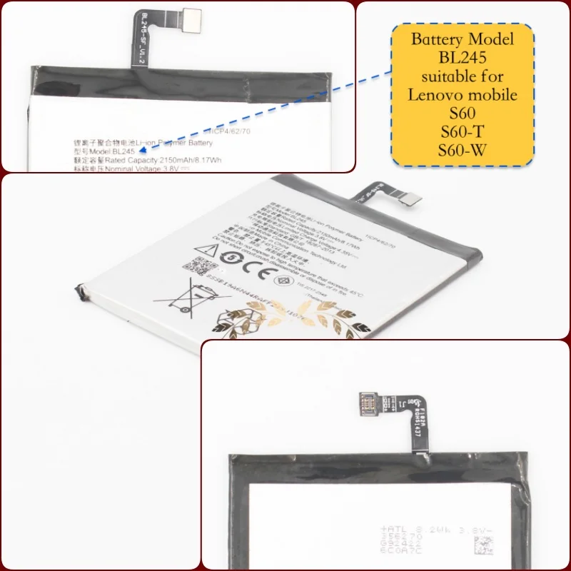 Аккумулятор подходит для lenovo-mobile S60/S60-T/S60-W с аккумулятором модель BL245 | Мобильные