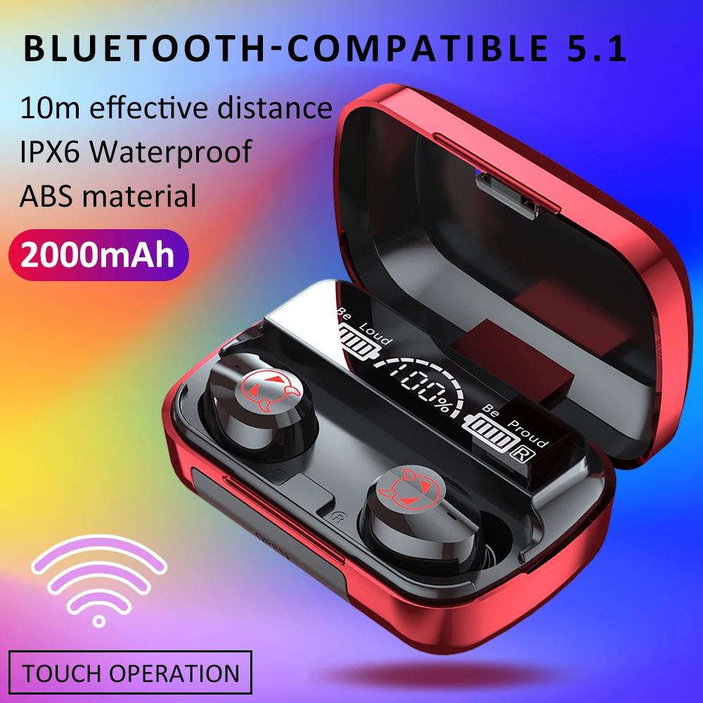 Беспроводные наушники-вкладыши M23 Mirror Monster с Bluetooth-совместимостью IPX6