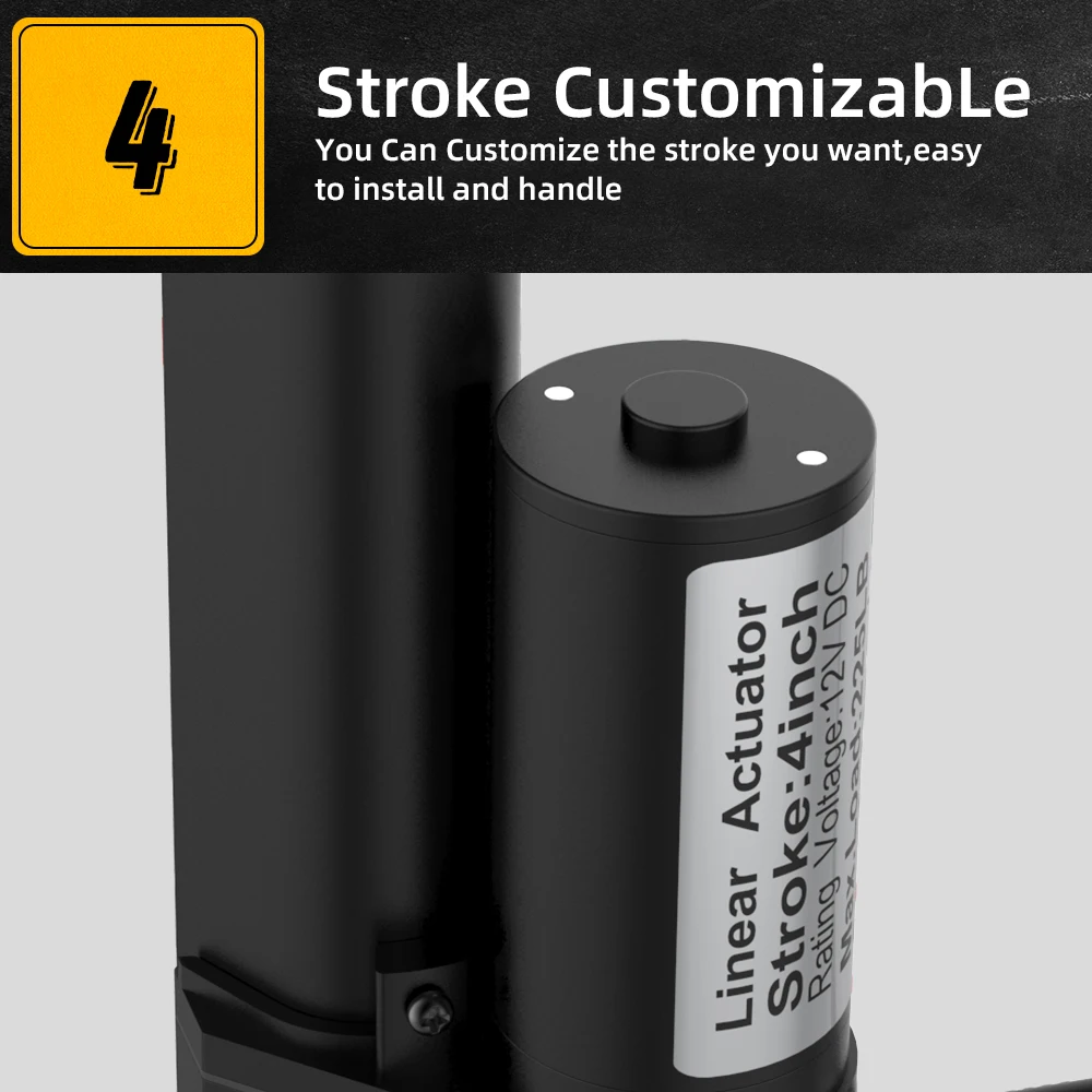 Линейный привод с движущейся передачей 12 В 2 дюйма 4 6 дюймов 8 10 электрический
