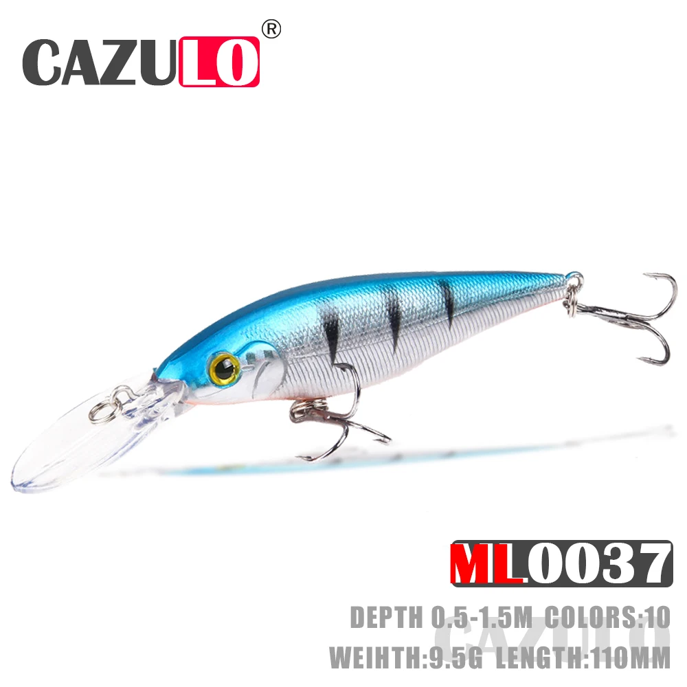 

Minnow Fishing Lures Accesorios Isca Artificial Weights 9.5g 11cm Bait 0.5-1.5m Wobblers De Pesca Lure For Pike Articulos Leurre