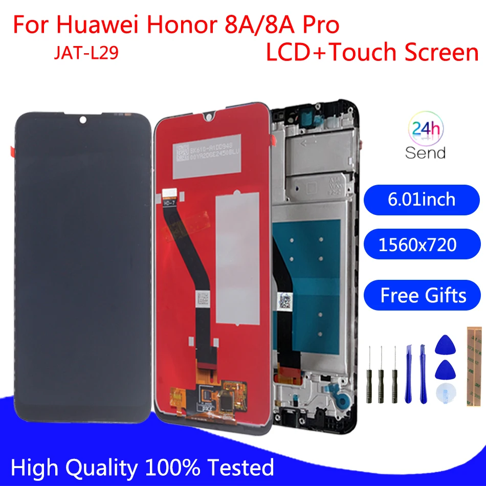 

ЖК-дисплей для Huawei Honor 8A с дигитайзером сенсорного экрана и рамкой