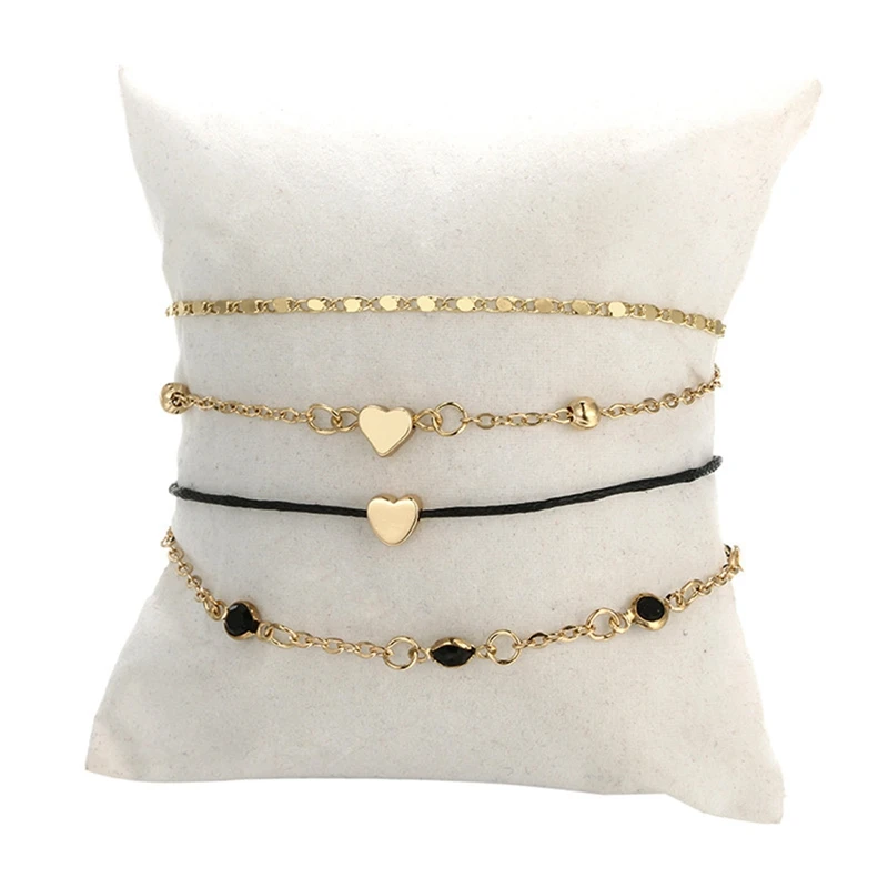 Женские часы браслет богемные 6 шт./компл. драгоценный камень блестящие черный