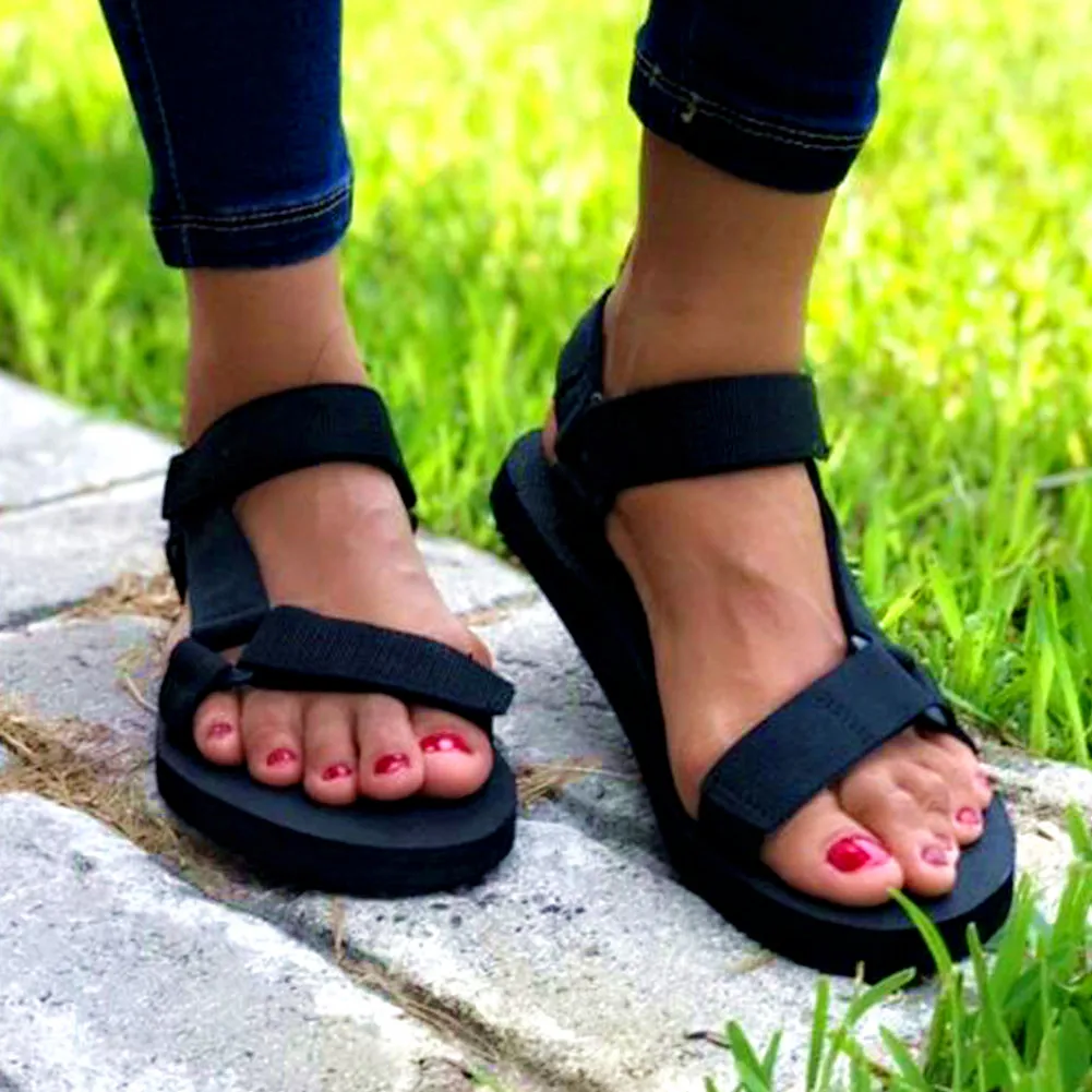 

SARAIRIS Big Size 35-43 New wome's Flat Sandals Fashion Open Toe Light Summer Women Sandals Casual Soft Shoes Woman