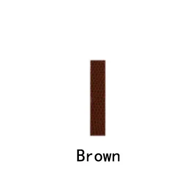 Brown В розницу! Кожаный брелок для ключей с цифрами для автомобилей, сделай сам, стразы, буквы, цифры, амулеты 10 мм - Цвет: Brown
