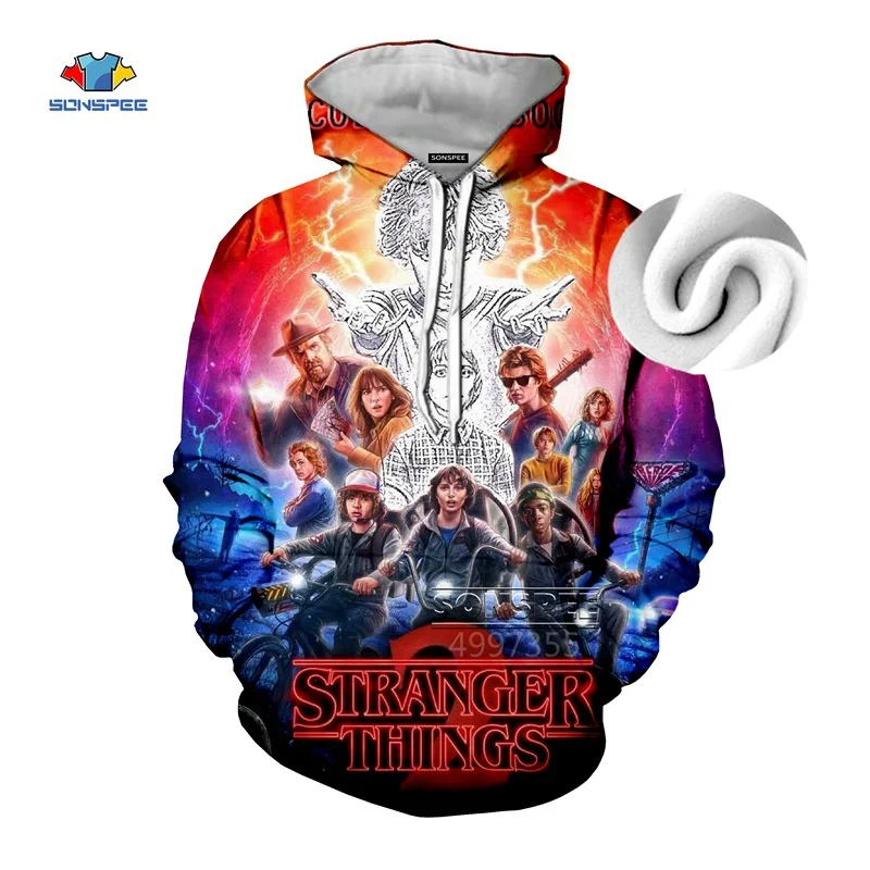 SONSPEE/Лидер продаж мужская толстовка с капюшоном странные вещи Сезон 3 ТВ серии 3d