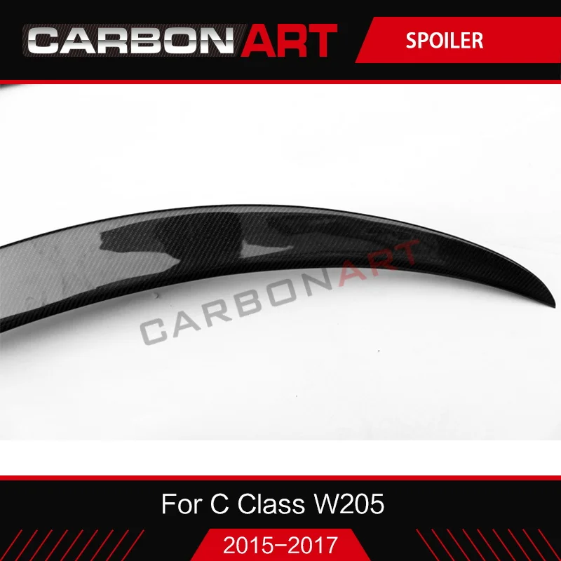 W205 задний спойлер из углеродного волокна для багажника автомобиля крыло губы