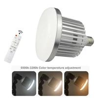 95w e27 bulb led video light daylight warm lamp bi color 3200k 5500k 220v110v 220v remote for camera photo studio softbox