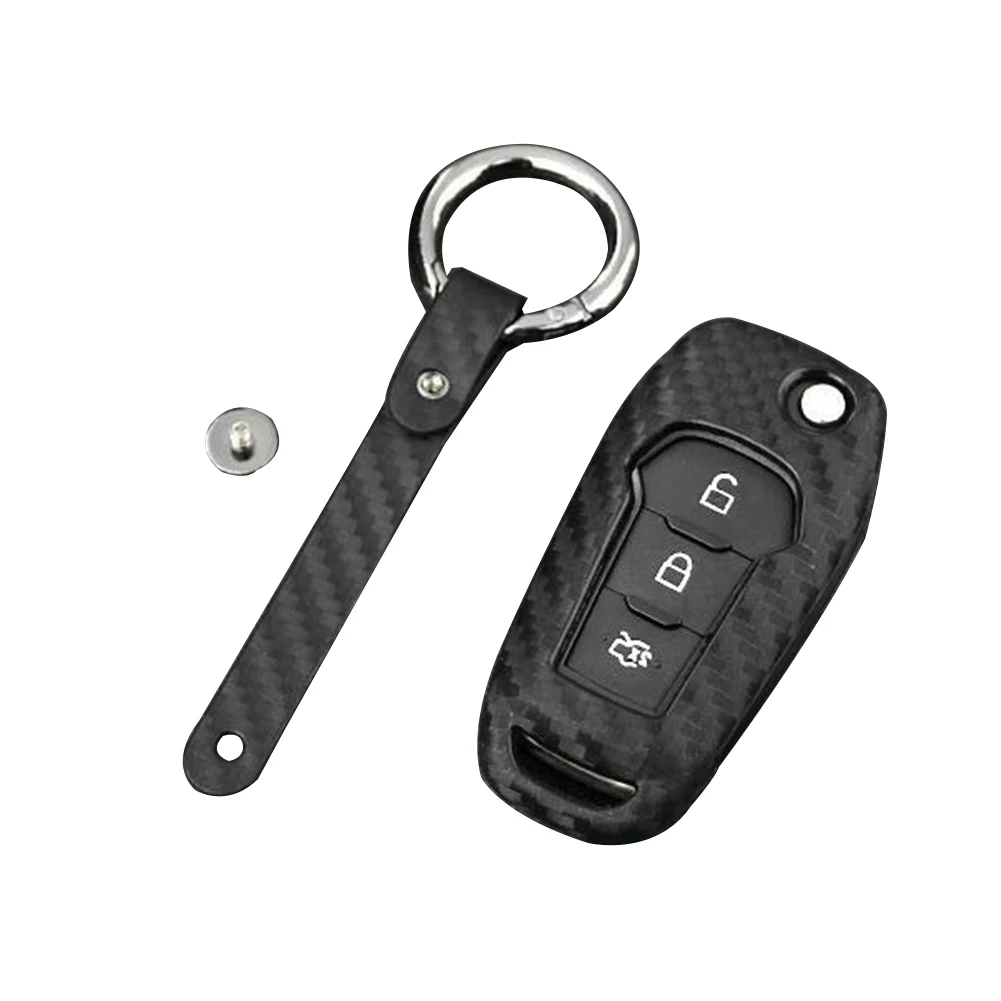 Key Fob Case Carbon Fiber Replace Cover For Ford Mondeo Ranger Explorer Car Protector Buffway | Автомобили и мотоциклы