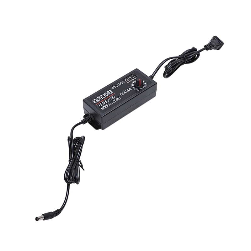 Adjustable Ac To Dc 3V-12V Universal Adapter With Display Sn Voltage Regulated Power Supply Adatpor 3 12 V(Us Plug) | Электроника