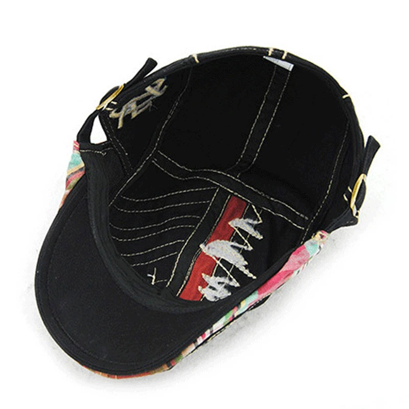 Классический берет мужская тканевая клетчатая кепка модная с вышивкой