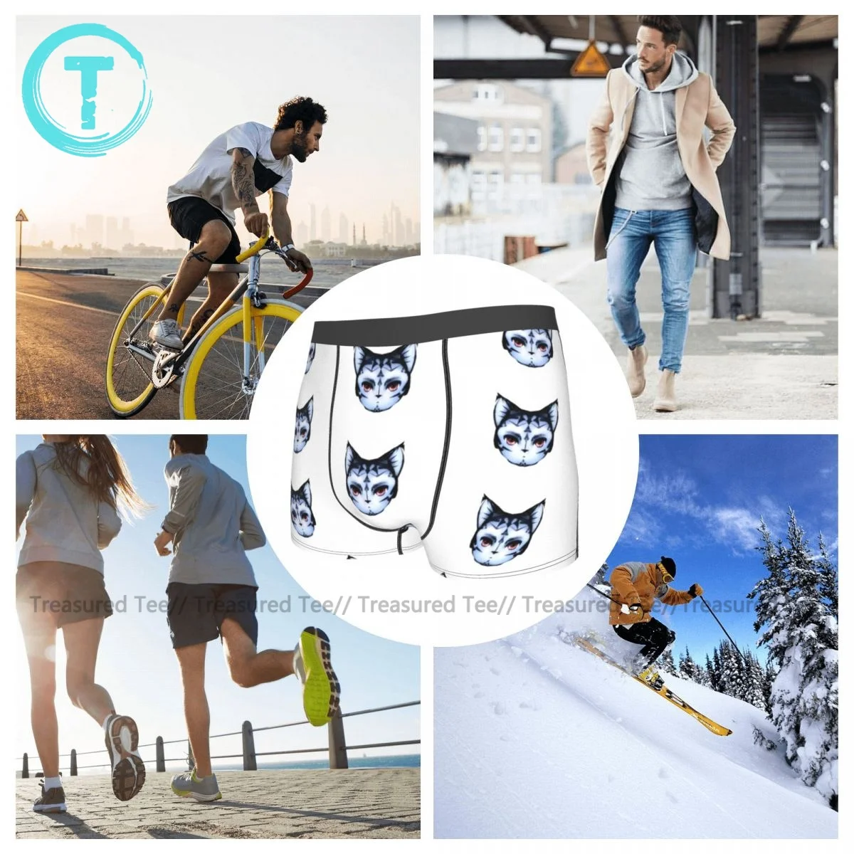 

Armor Underwear Sublimation Hot Polyester Trunk Print Classic Males Boxer Brief